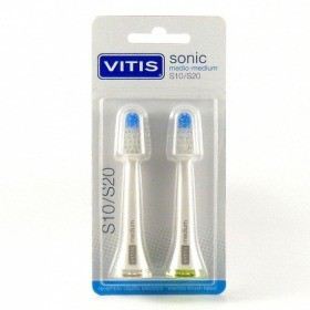 Vitis Sonic Spare Part Medium Zahnb&uuml;rste 2 Einheiten