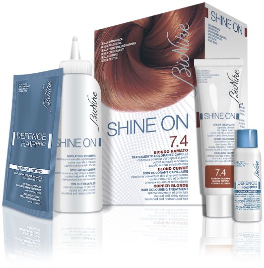 Shine On Hair Coloring Behandlung 7.4 Kupferblond