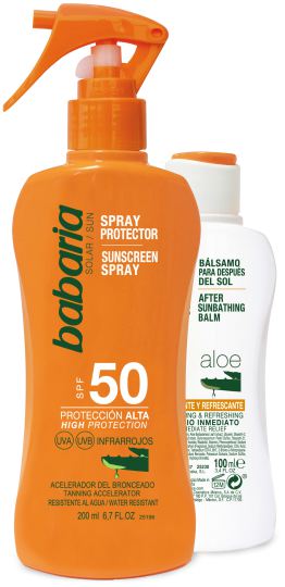 Babaria Sonnenschutzspray Aloe F-50 + Nach der Sonne