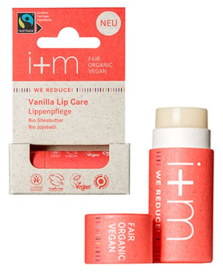 i+m Naturkosmetik Berlin Feuchtigkeitsspendender und n&auml;hrender Vanille-Lippenbalsam 5 gr
