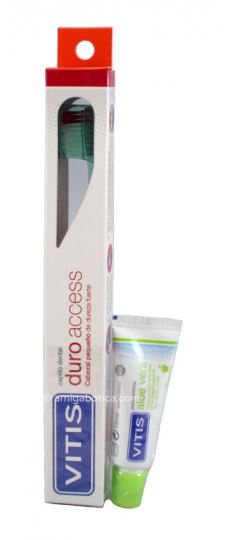 Vitis Vitis Access Pack Adult Fest Zahnb&uuml;rste + Apple-15 Ml