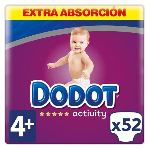 Dodot Aktivit&auml;t Extra Windeln Gr&ouml;&szlig;e 4 mit 52 Einheiten