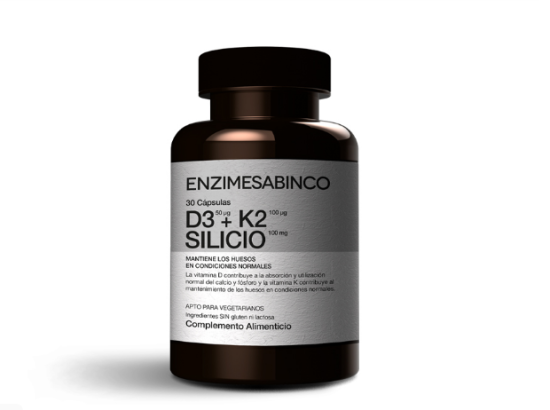 Enzime Sabinco Nahrungserg&auml;nzungsmittel D3 + K2 + Silicon 30 Kapseln