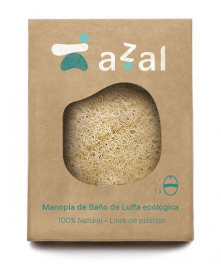 Azal Manopla ba&ntilde;o luffa ecol&oacute;gica ovalada